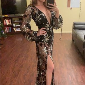 For Love & Lemons  stardust maxi dress